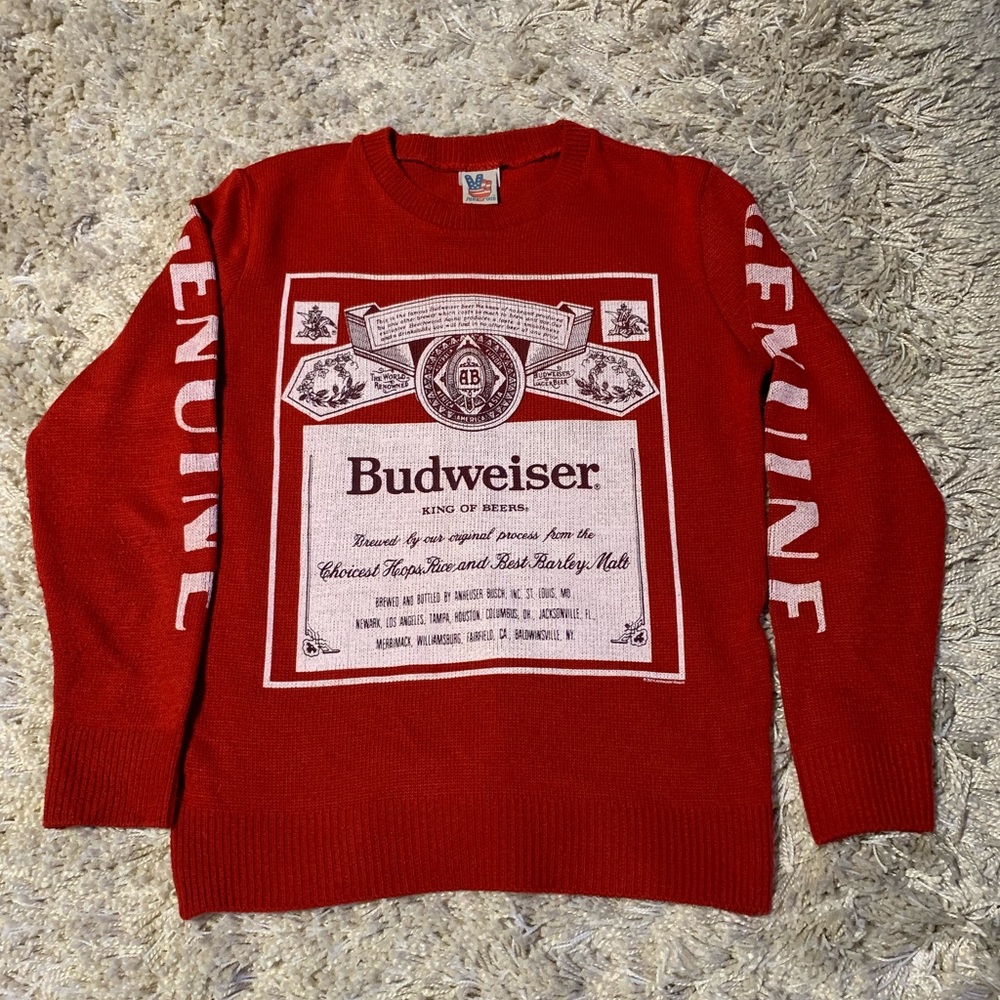 Budweiser Red Sweater- Medium